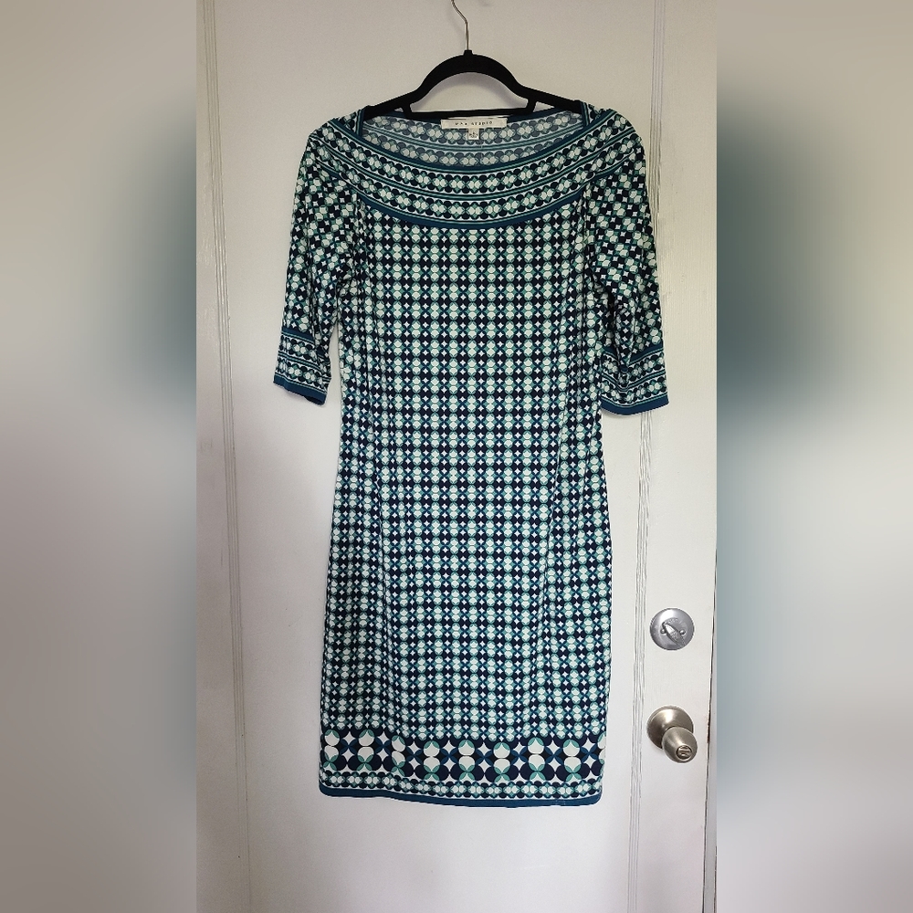 Max Studio Green Pattern Dress - Size L